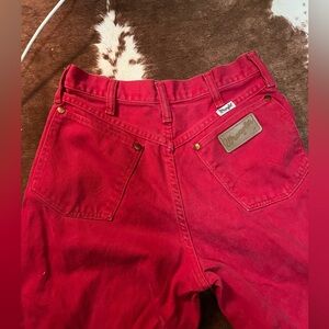Wrangler Women's Red Straight Leg Jeans